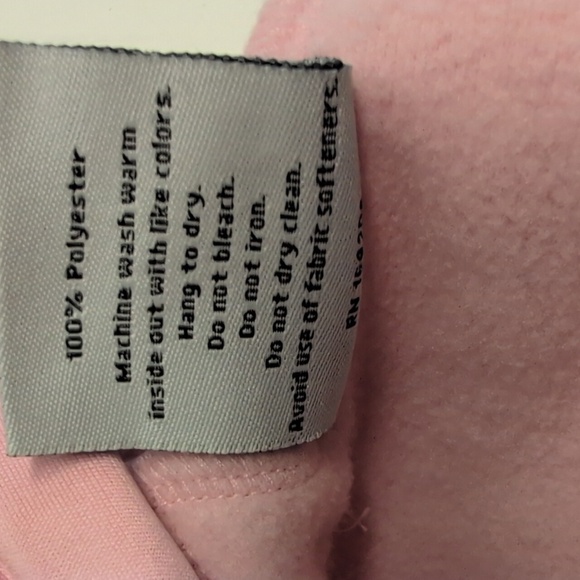 Dudley Stephens Fleece Light Pink Cobble Hill Turtleneck Terry Fleece Sz M EUC - Picture 9 of 9